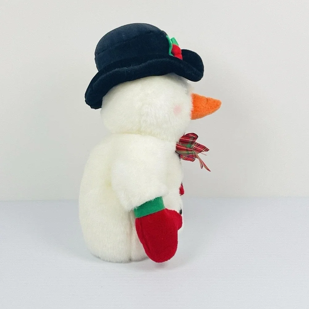 Vtg‎ 1998 Mr. Mitts Snowman Christmas Tree Topper Plush Stuffed Top Hat w/ Tags